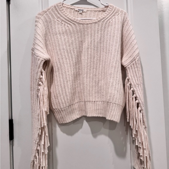 Fringe Detail Cream Sweater - Picture 2 of 5